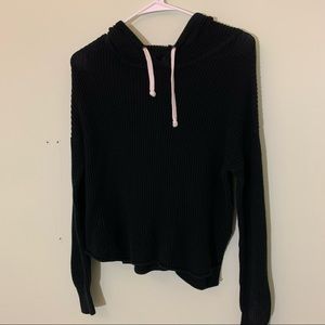CLOSEST CLEANOUT F21 black knit hoodie